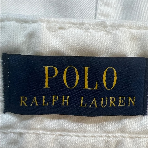 Ralph Lauren White Polo Shorts - Picture 2 of 8